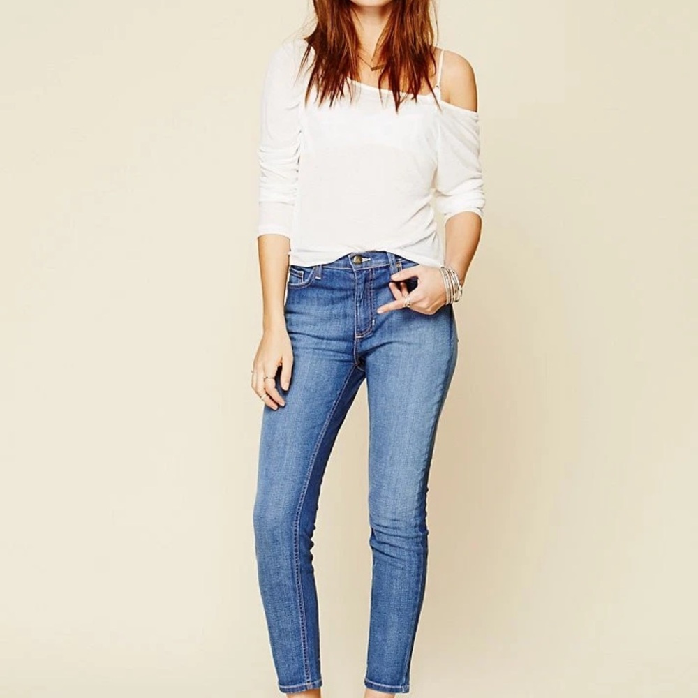 Free People Blue Skinny Jeans